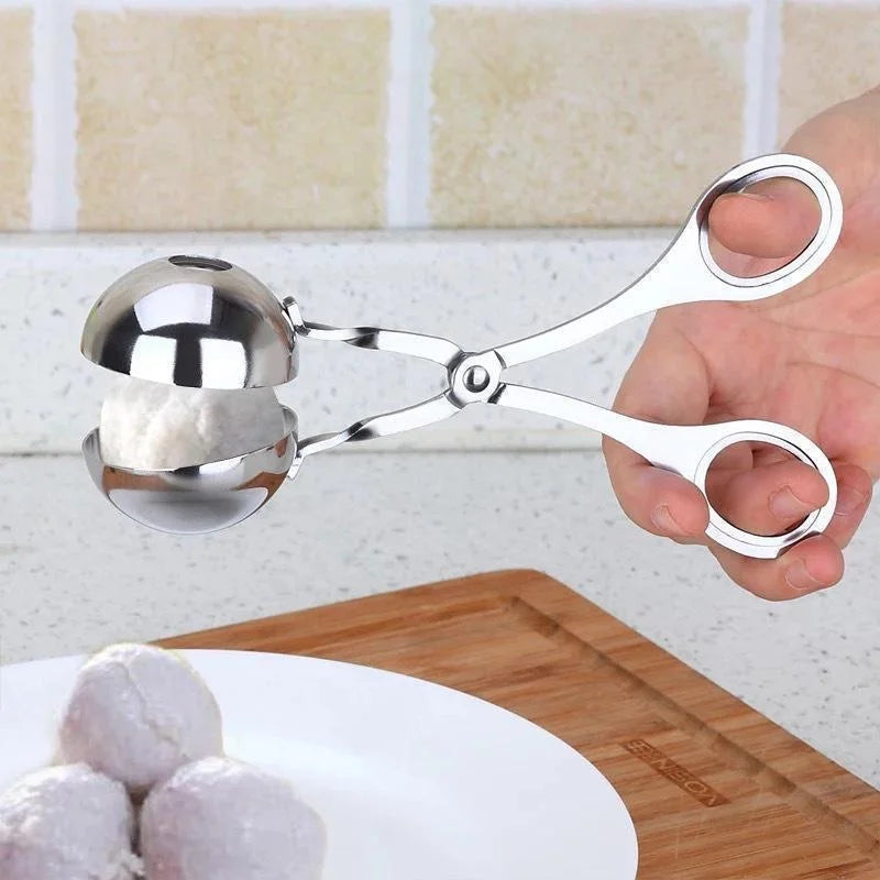 Stainless Steel Meatball & Rice Ball Maker – Non-Stick Round Shaper Mould Spoon