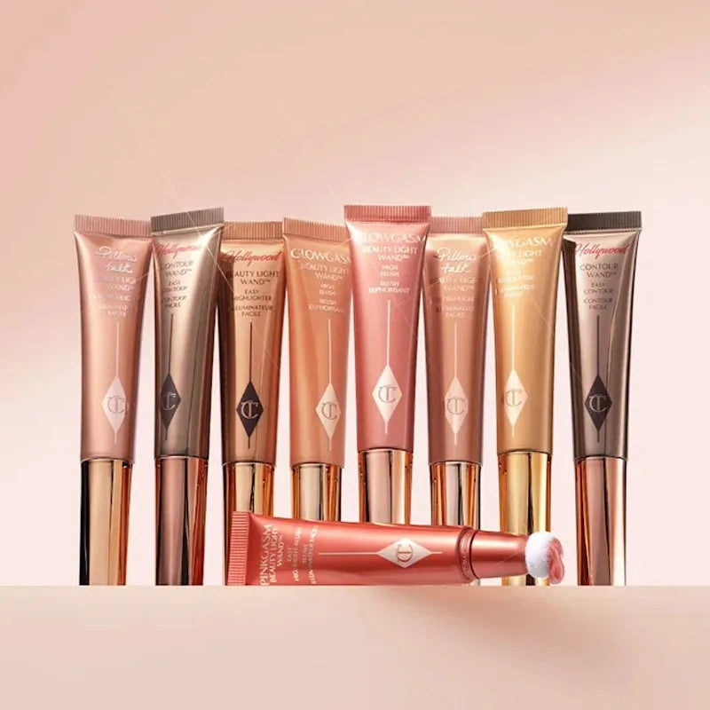 Charlotte Tilbury Beauty Magic Serum Hydrate Brighten Pre Makeup Highlighter Liquid Highlight Air Cushion Pen Gold Tube Lipstick