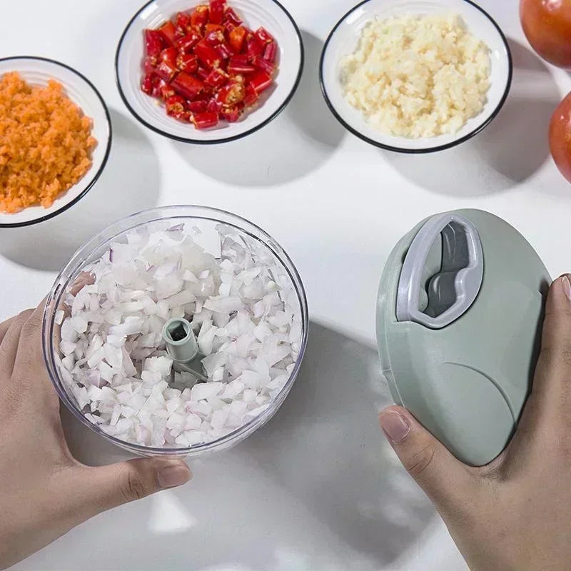 Stainless Steel Garlic Press & Mincer – Manual Crusher with Easy-Clean Design