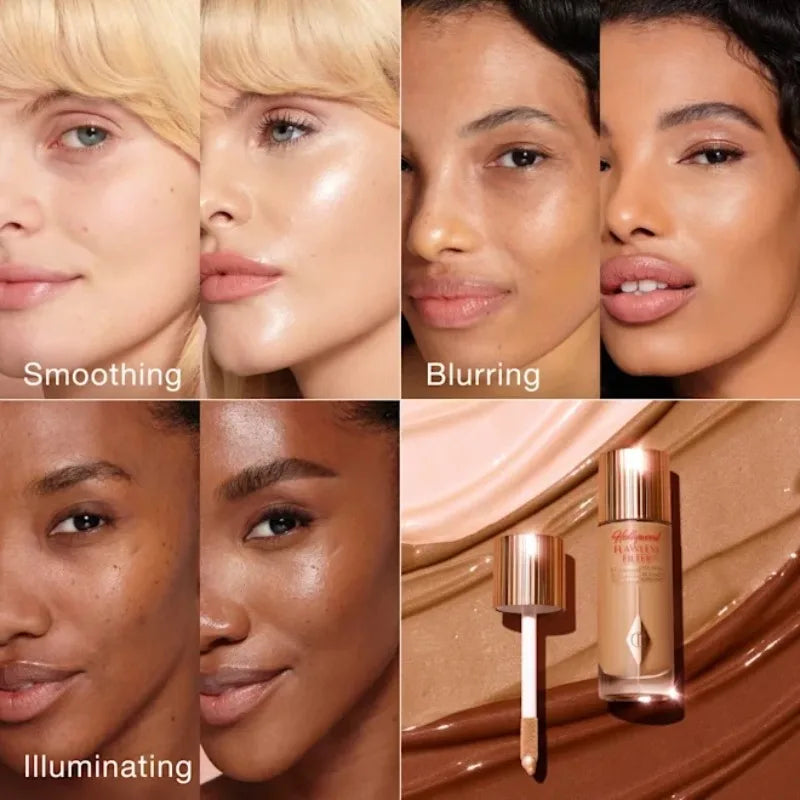 Charlotte Tilbury Hollywood Flawless Liquid Highlighter Moisturises Skin Luxury Palette Satin-matte Shimmer Metallic Finishes