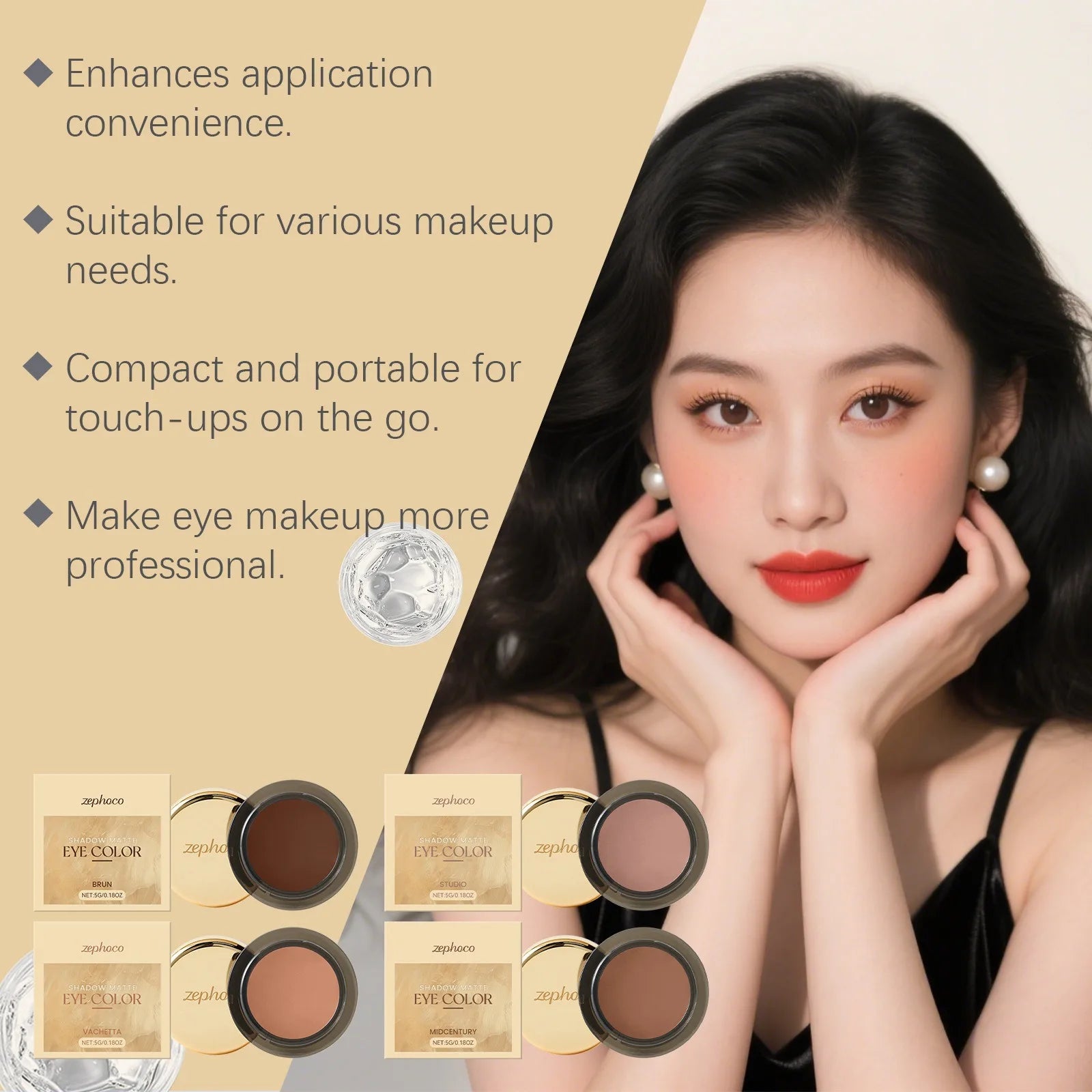 Monochrome Eyeshadow Palette Matte Silky Brown Eye Shadow Smoky Low Saturation Waterproof Lying Silkworm Eyeliner Eyes Make Up