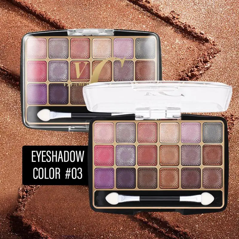 18 Color Eye Shadows Palette Glitter Pearlescent Matte Lasting Eye Makeup Waterproof and Sweat-proof Eye Shadows Sombras De Ojos