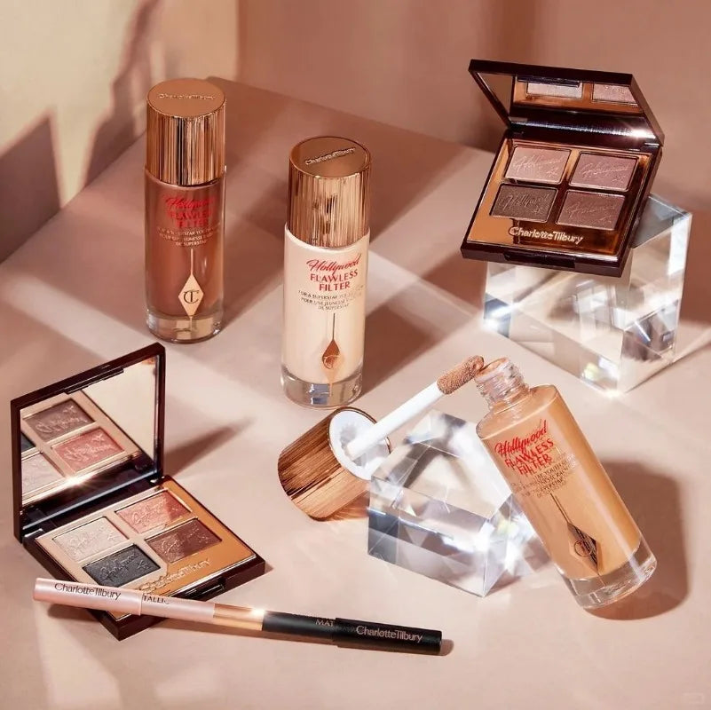 Charlotte Tilbury Hollywood Flawless Liquid Highlighter Moisturises Skin Luxury Palette Satin-matte Shimmer Metallic Finishes