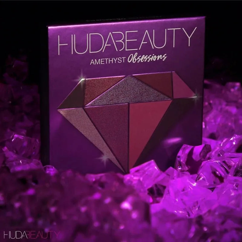 Huda Beauty 9 Color Palette Diamond Amethyst Ruby Red Gold Eye Shadow Pallete Matte Shimmer Eyeshadow Palette Glitter Makeup
