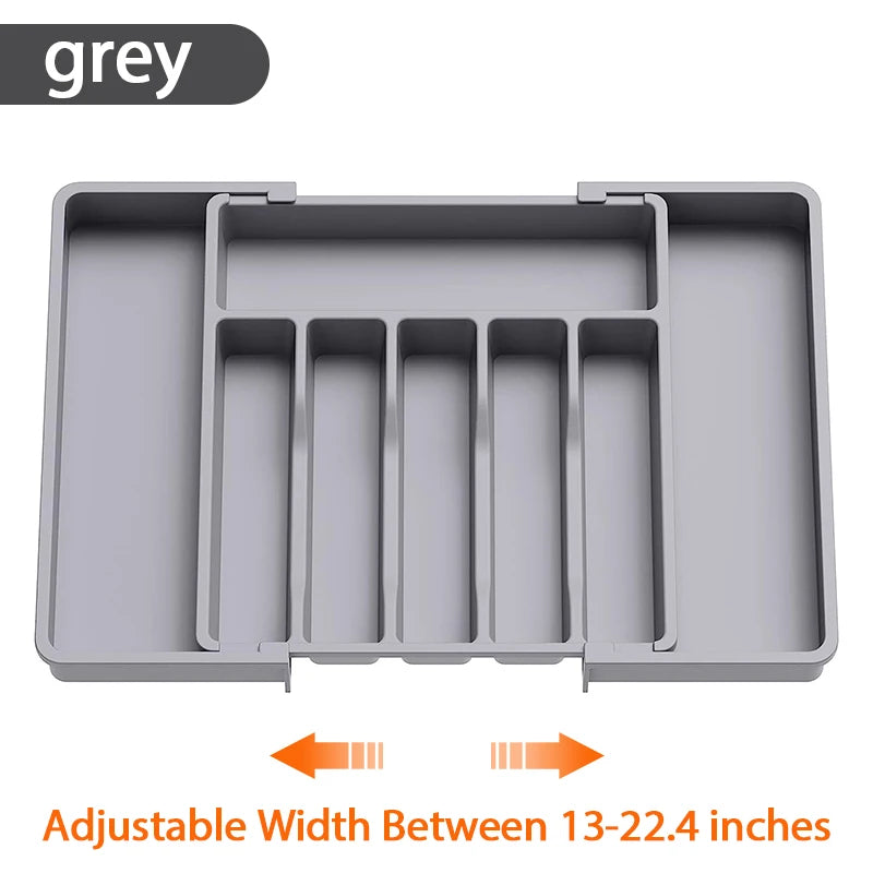 Silverware Organizer Expandable Kitchen Drawer Organizer Adjustable Utensil Organizer Cutlery Drawer Organizer for Forks Knives