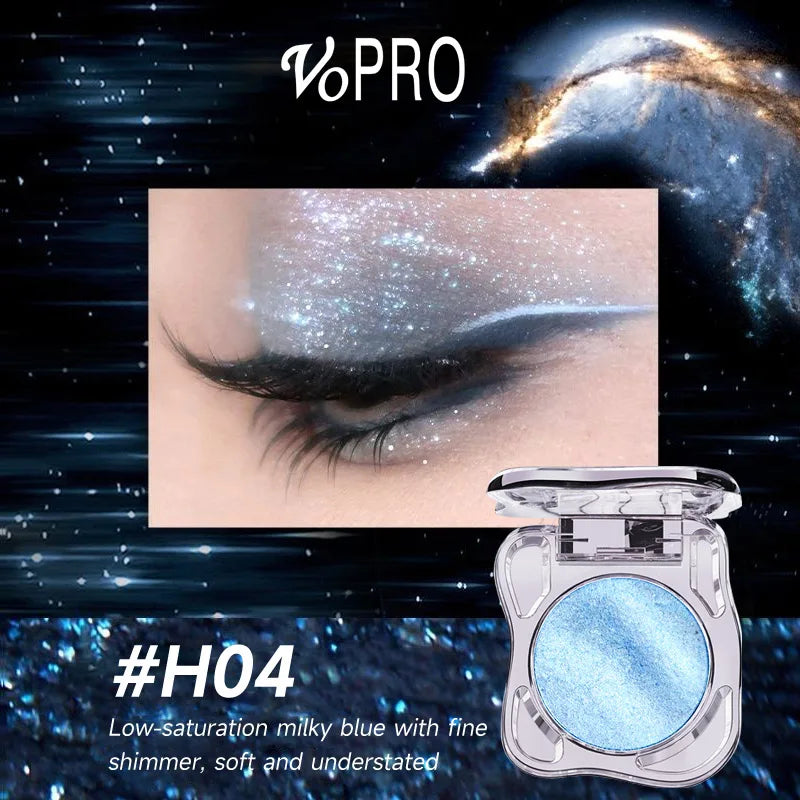 Monochrome Eye Shadow Palette - Sparkly Eye Glitter Makeup, Matte & Shimmer, Long-Lasting, Waterproof, Smudge-Free, High-Pigment