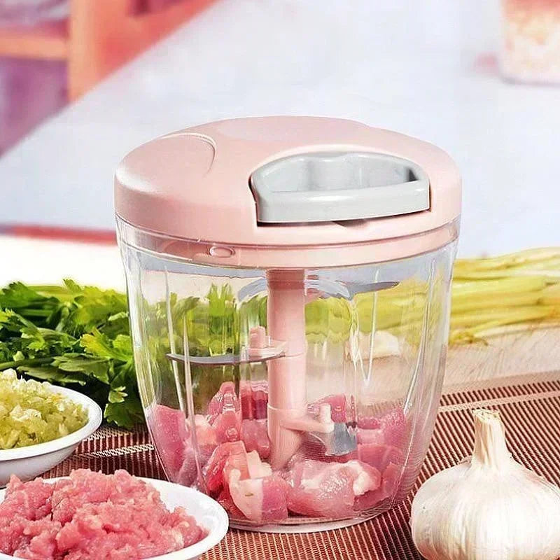 Stainless Steel Garlic Press & Mincer – Manual Crusher with Easy-Clean Design