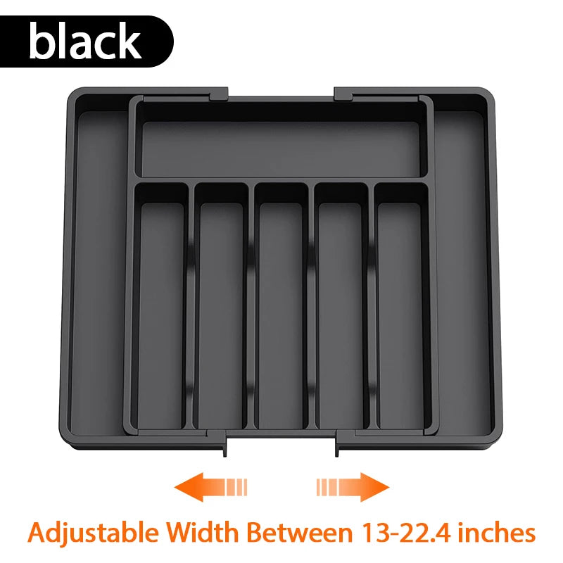 Silverware Organizer Expandable Kitchen Drawer Organizer Adjustable Utensil Organizer Cutlery Drawer Organizer for Forks Knives