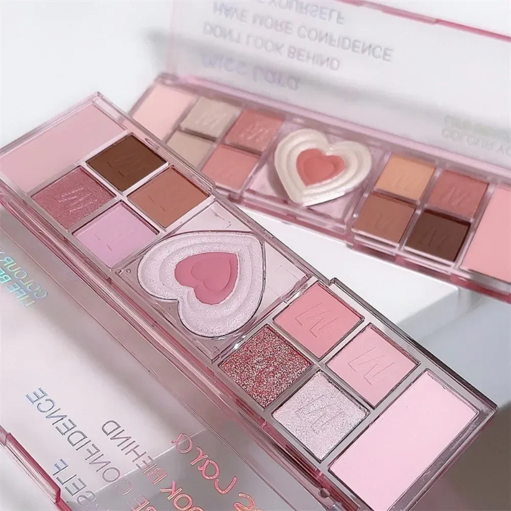 12 Colors Pink Eyeshadow Palette Natural Cool Tone Low Saturation Matte Eye Shadow Pallet Brown Korean Makeup Cosmetic New