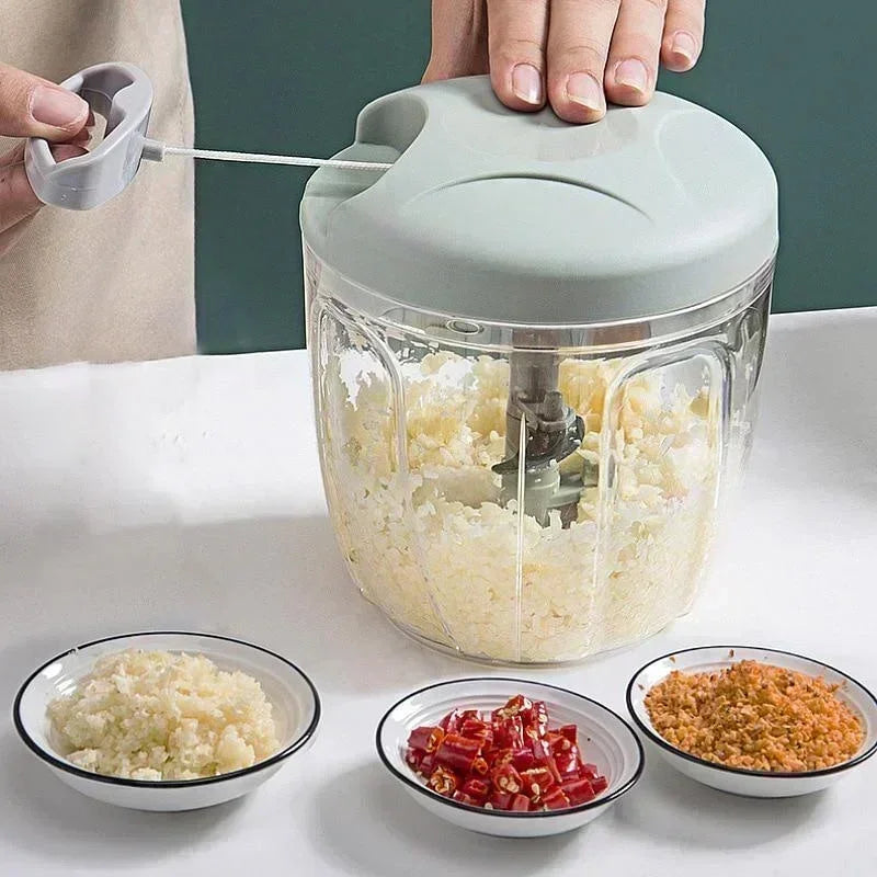 Stainless Steel Garlic Press & Mincer – Manual Crusher with Easy-Clean Design