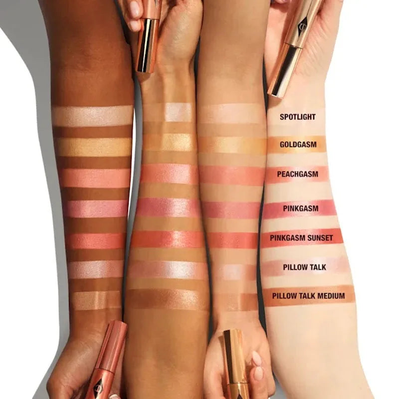 Charlotte Tilbury Beauty Magic Serum Hydrate Brighten Pre Makeup Highlighter Liquid Highlight Air Cushion Pen Gold Tube Lipstick