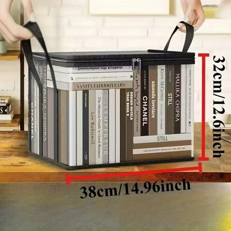 3-Pack Foldable, Space-Saving Large Transparent Storage Boxes with Flip Lids, Large Rectangular Organizing Bins with Front and Lid, Space-Saving Design Suitable for Books, Clothes, Office, Home, Travel, Durable Plastic Contai