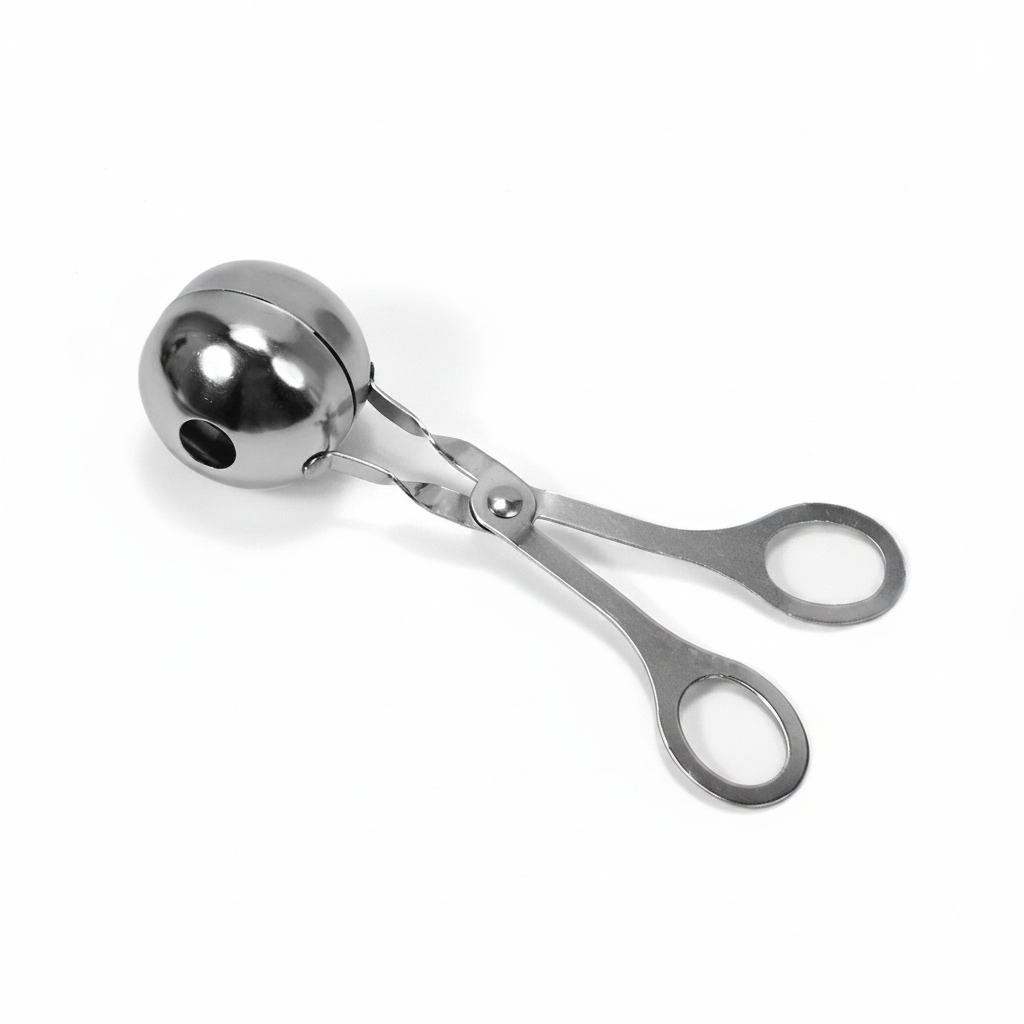 Stainless Steel Meatball Maker White Background
